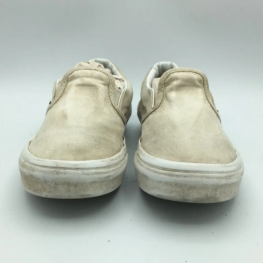 Vans White Stained Slip On Shoes US Kids 2.5